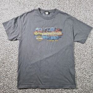 Harley-Davidson T-Shirt Mens Large Gray Motorcycle Orlando Florida Gator Graphic